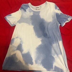 Champion Light Blue and White Tee